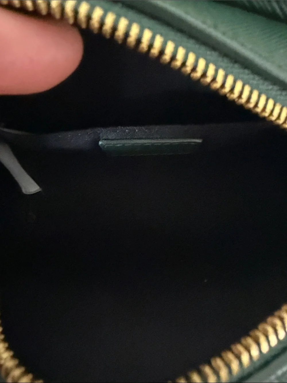 A.P.C. Forest Green Saffiano Leather Crossbody